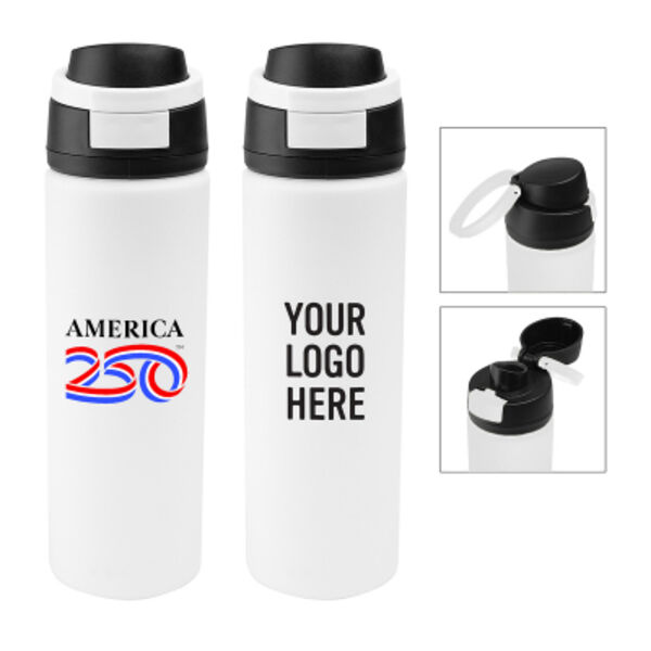 America250™ 24 Oz. Pop Sip Recycled Stainless Steel Bottle Thumbnail