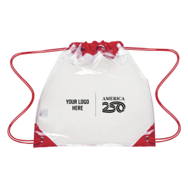America250™ Touchdown Clear EVA Drawstring Backpack Thumbnail
