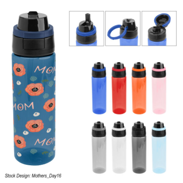 24 Oz. Full Color Pop Sip & Chug rPET Bottle Thumbnail