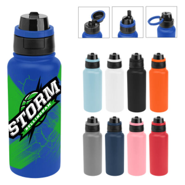 32 Oz. Full Color Pop Sip & Chug Recycled Stainless Steel Bottle Thumbnail
