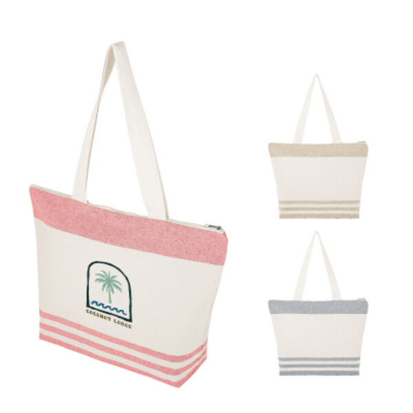 Marlo 10 Oz. Recycled Cotton Zippered Tote Bag Thumbnail
