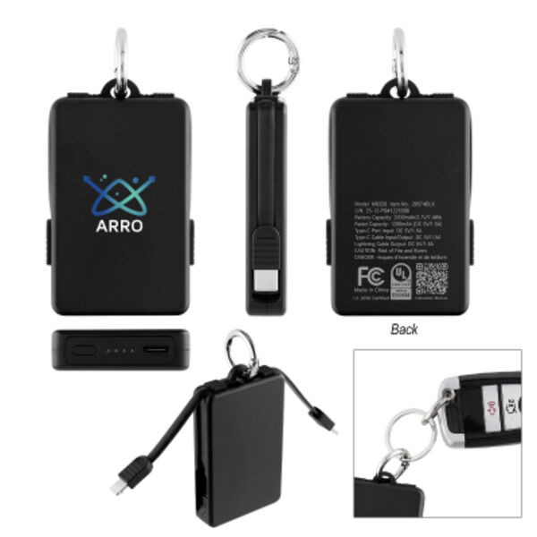 2,000 mAh UL Listed Power Bank Key Ring Thumbnail