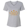 Women's Relaxed Heather CVC V-Neck Tee Thumbnail