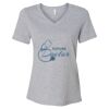 Women's Relaxed Heather CVC V-Neck Tee Thumbnail