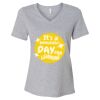 Women's Relaxed Heather CVC V-Neck Tee Thumbnail