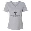 Women's Relaxed Heather CVC V-Neck Tee Thumbnail