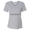 Women's Relaxed Heather CVC V-Neck Tee Thumbnail