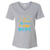 Women's Relaxed Heather CVC V-Neck Tee Thumbnail