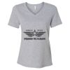 Women's Relaxed Heather CVC V-Neck Tee Thumbnail