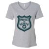 Women's Relaxed Heather CVC V-Neck Tee Thumbnail