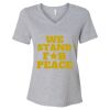 Women's Relaxed Heather CVC V-Neck Tee Thumbnail