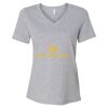 Women's Relaxed Heather CVC V-Neck Tee Thumbnail