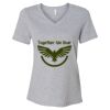 Women's Relaxed Heather CVC V-Neck Tee Thumbnail