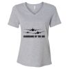 Women's Relaxed Heather CVC V-Neck Tee Thumbnail