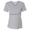Women's Relaxed Heather CVC V-Neck Tee Thumbnail