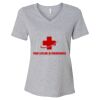 Women's Relaxed Heather CVC V-Neck Tee Thumbnail