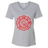 Women's Relaxed Heather CVC V-Neck Tee Thumbnail