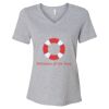 Women's Relaxed Heather CVC V-Neck Tee Thumbnail