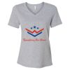 Women's Relaxed Heather CVC V-Neck Tee Thumbnail
