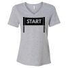 Women's Relaxed Heather CVC V-Neck Tee Thumbnail
