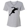 Women's Relaxed Heather CVC V-Neck Tee Thumbnail