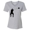Women's Relaxed Heather CVC V-Neck Tee Thumbnail