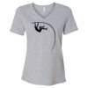 Women's Relaxed Heather CVC V-Neck Tee Thumbnail