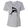 Women's Relaxed Heather CVC V-Neck Tee Thumbnail