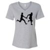 Women's Relaxed Heather CVC V-Neck Tee Thumbnail
