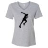 Women's Relaxed Heather CVC V-Neck Tee Thumbnail
