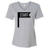 Women's Relaxed Heather CVC V-Neck Tee Thumbnail