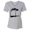 Women's Relaxed Heather CVC V-Neck Tee Thumbnail