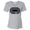 Women's Relaxed Heather CVC V-Neck Tee Thumbnail