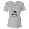 Women's Relaxed Heather CVC V-Neck Tee Thumbnail