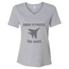 Women's Relaxed Heather CVC V-Neck Tee Thumbnail
