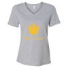 Women's Relaxed Heather CVC V-Neck Tee Thumbnail