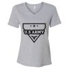 Women's Relaxed Heather CVC V-Neck Tee Thumbnail
