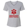 Women's Relaxed Heather CVC V-Neck Tee Thumbnail