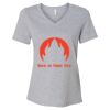 Women's Relaxed Heather CVC V-Neck Tee Thumbnail