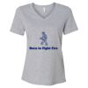 Women's Relaxed Heather CVC V-Neck Tee Thumbnail