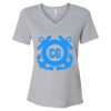 Women's Relaxed Heather CVC V-Neck Tee Thumbnail