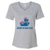 Women's Relaxed Heather CVC V-Neck Tee Thumbnail