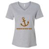 Women's Relaxed Heather CVC V-Neck Tee Thumbnail