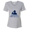 Women's Relaxed Heather CVC V-Neck Tee Thumbnail