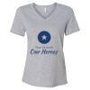 Women's Relaxed Heather CVC V-Neck Tee Thumbnail