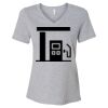 Women's Relaxed Heather CVC V-Neck Tee Thumbnail