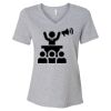 Women's Relaxed Heather CVC V-Neck Tee Thumbnail