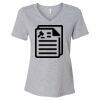 Women's Relaxed Heather CVC V-Neck Tee Thumbnail