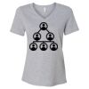 Women's Relaxed Heather CVC V-Neck Tee Thumbnail