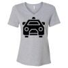 Women's Relaxed Heather CVC V-Neck Tee Thumbnail